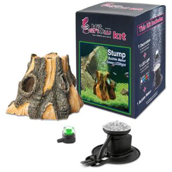 Hydor H2Show Kit Bubble Maker con Tronco Led Verde
