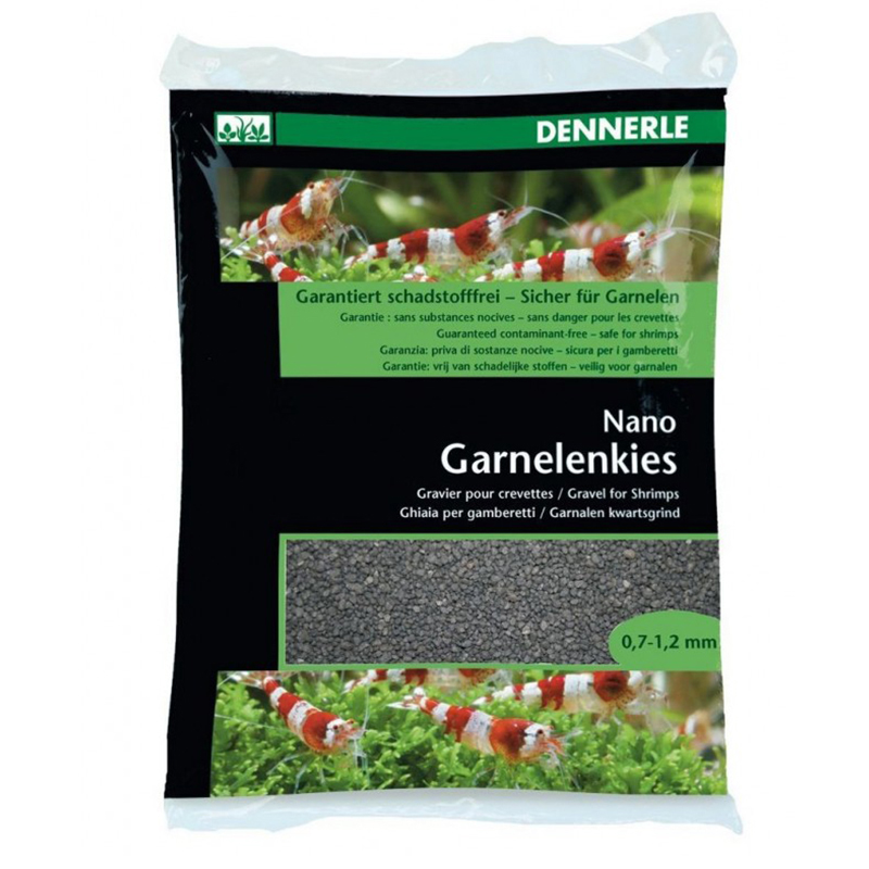 Dennerle Shrimp Gravel Ghiaia Nera Sulawesi per gamberetti 2Kg