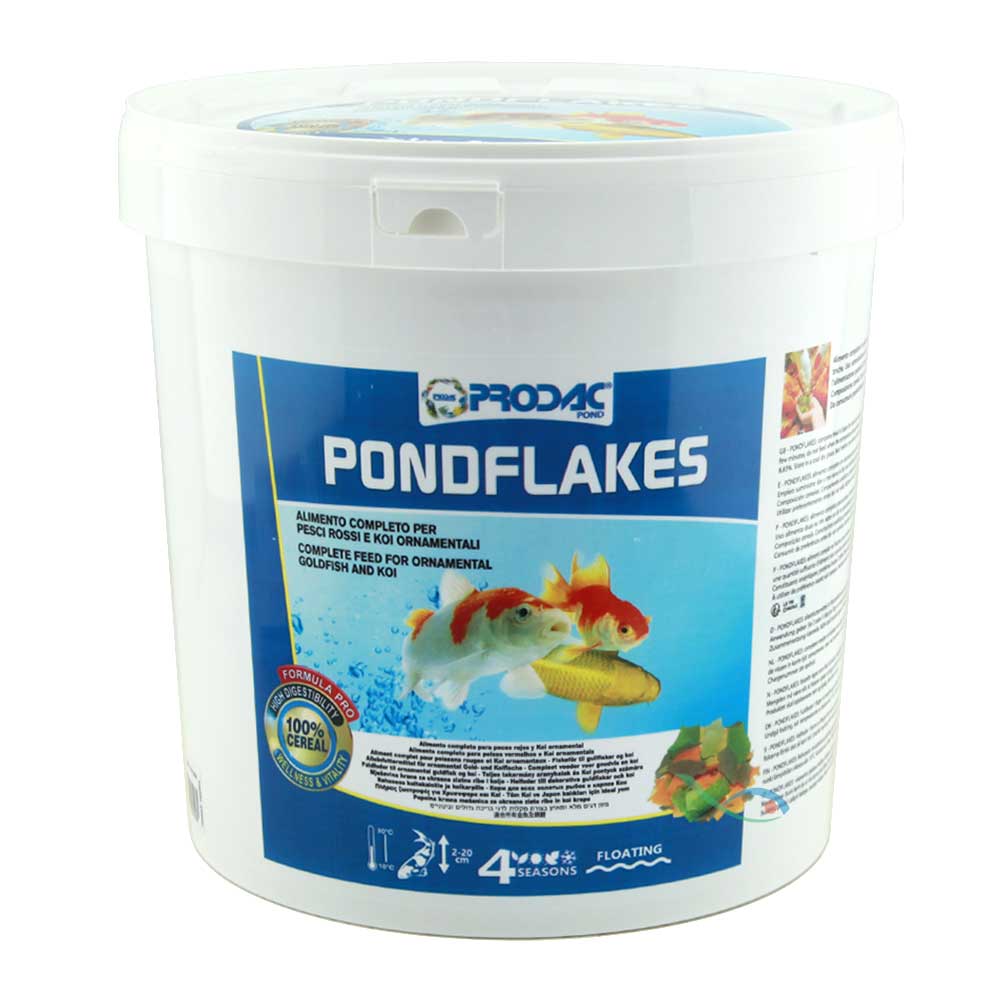 Prodac Pond Flakes Mangime in scaglie per laghetto 11.2l 1000g secchiello