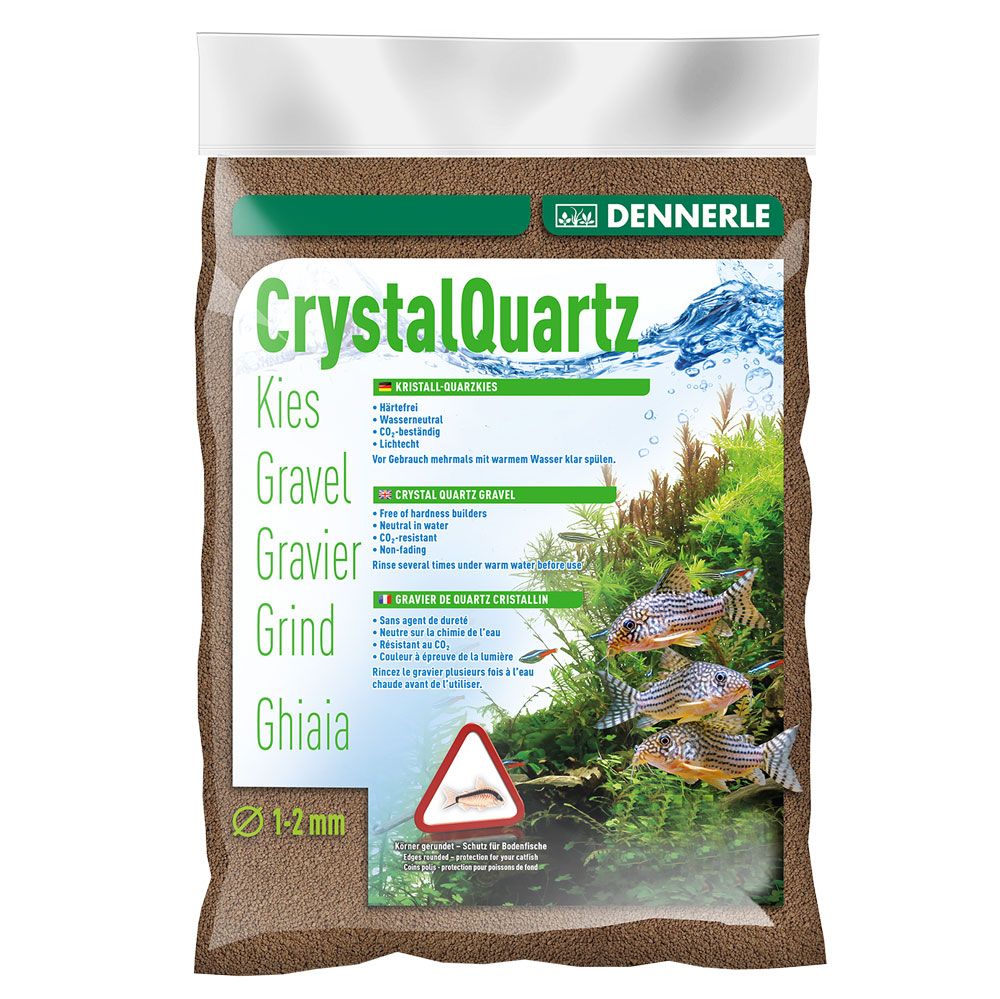 Dennerle Crystal Quartz Ghiaia Cristallo di Quarzo Marrone scuro 5Kg