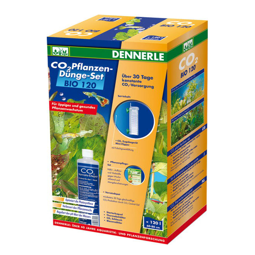 Dennerle BIO CO2 120 Set di fertilizzazione per piante fino a 120Lt