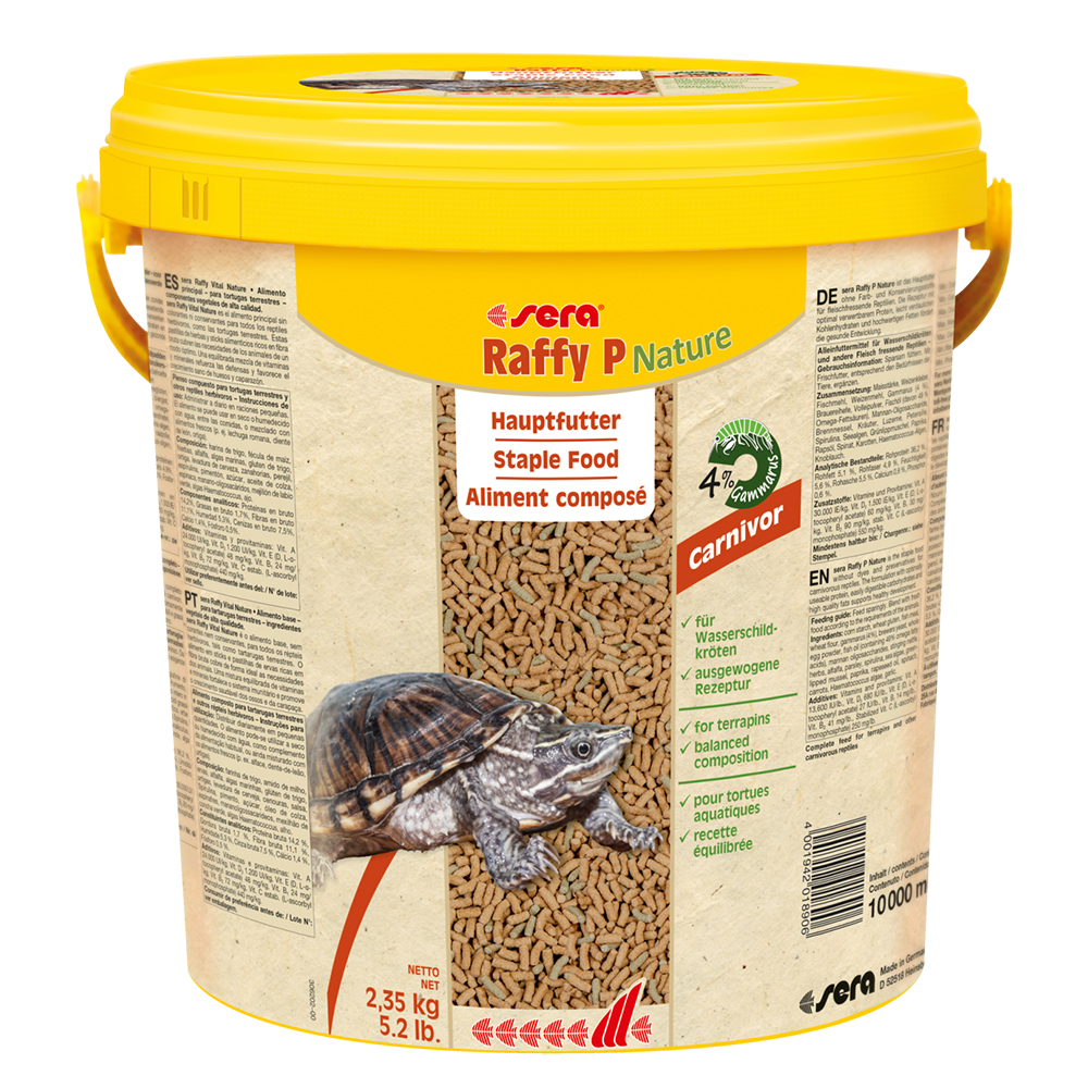 Sera Raffy P Nature Alimento completo per Tartarughe d'acqua 10l 2,35Kg