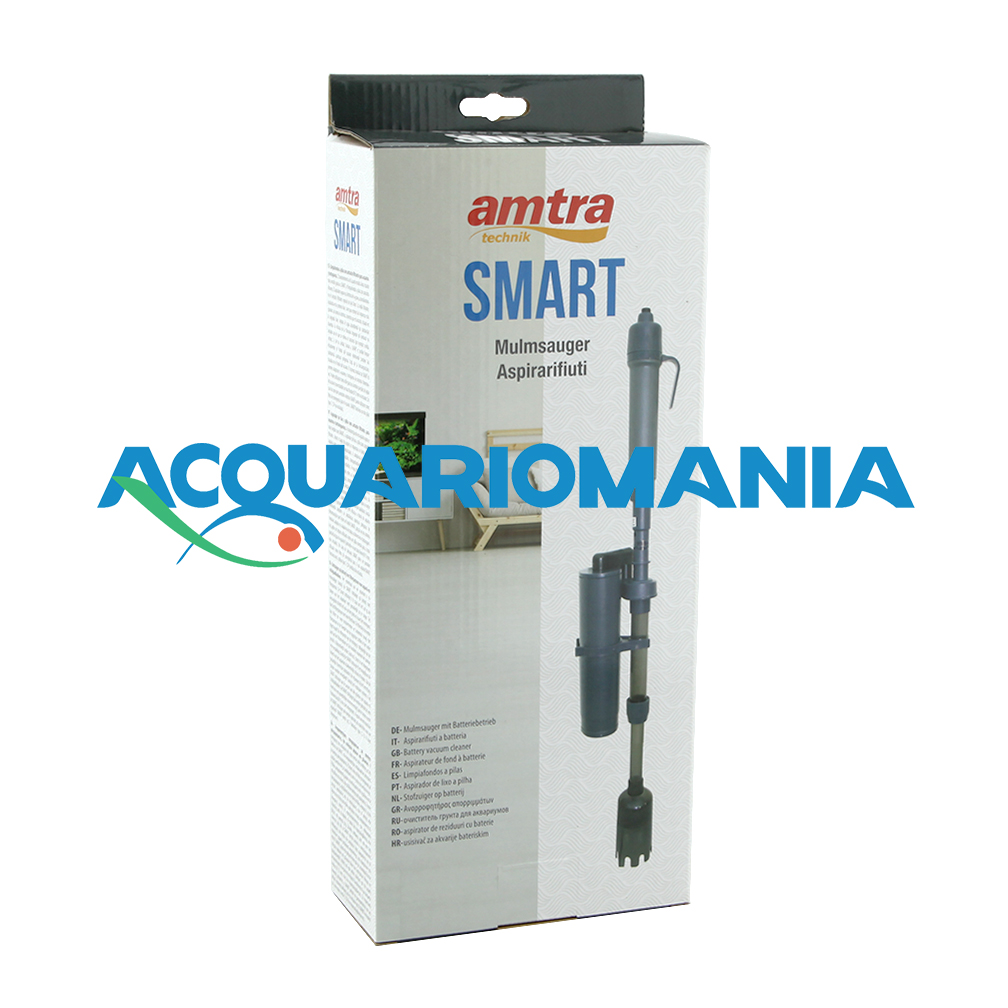 Amtra Smart Aspirarifiuti a batteria con cilindro per materiale filtrante