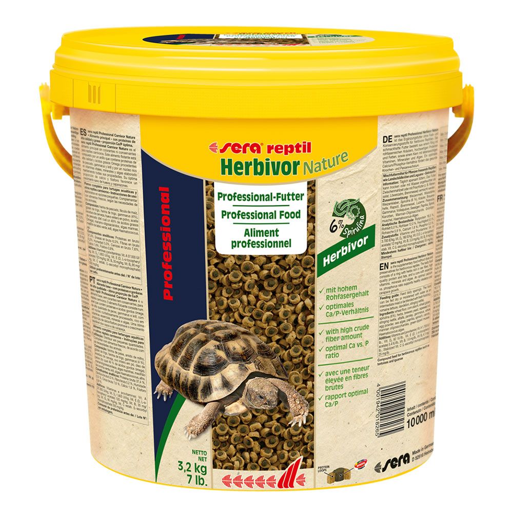 Sera Professional Reptil Herbivor per Tartarughe di Terra 10 l 3,2 Kg