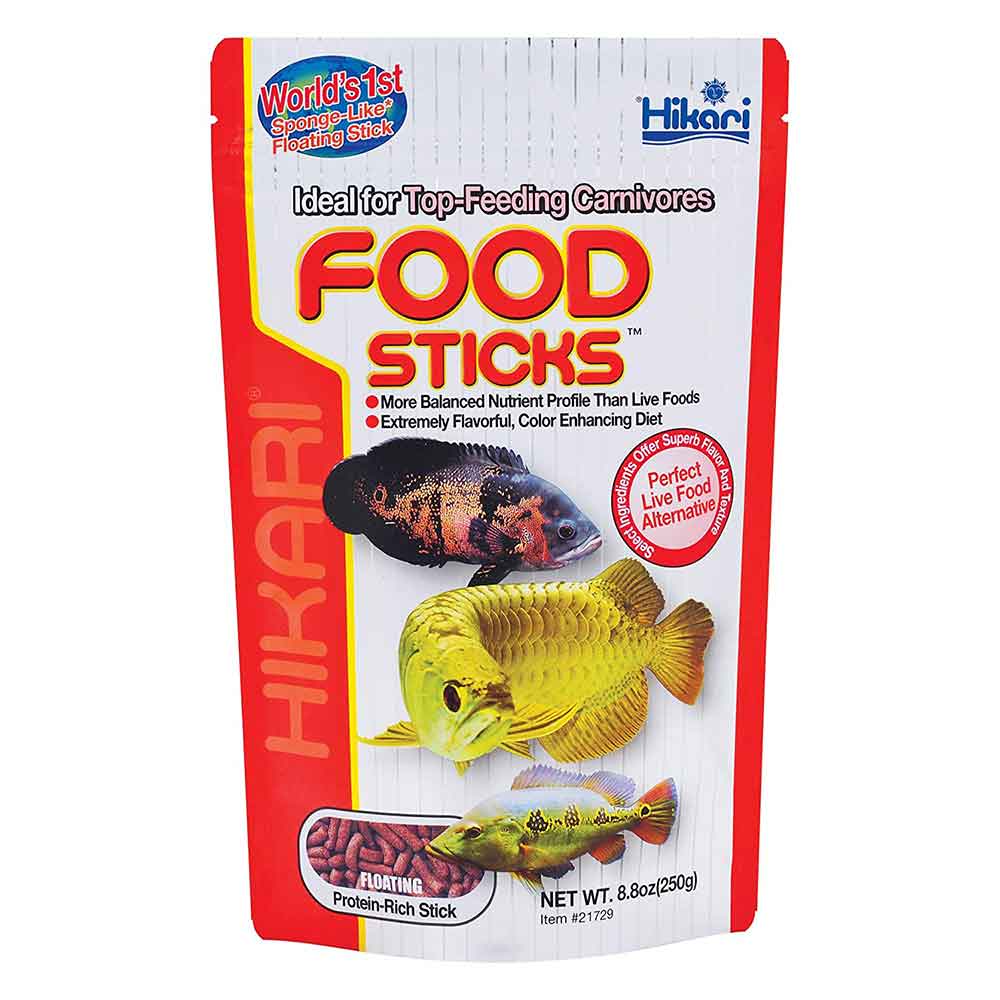 Hikari Food Sticks Alimento galleggiante per pesci carnivori 250gr