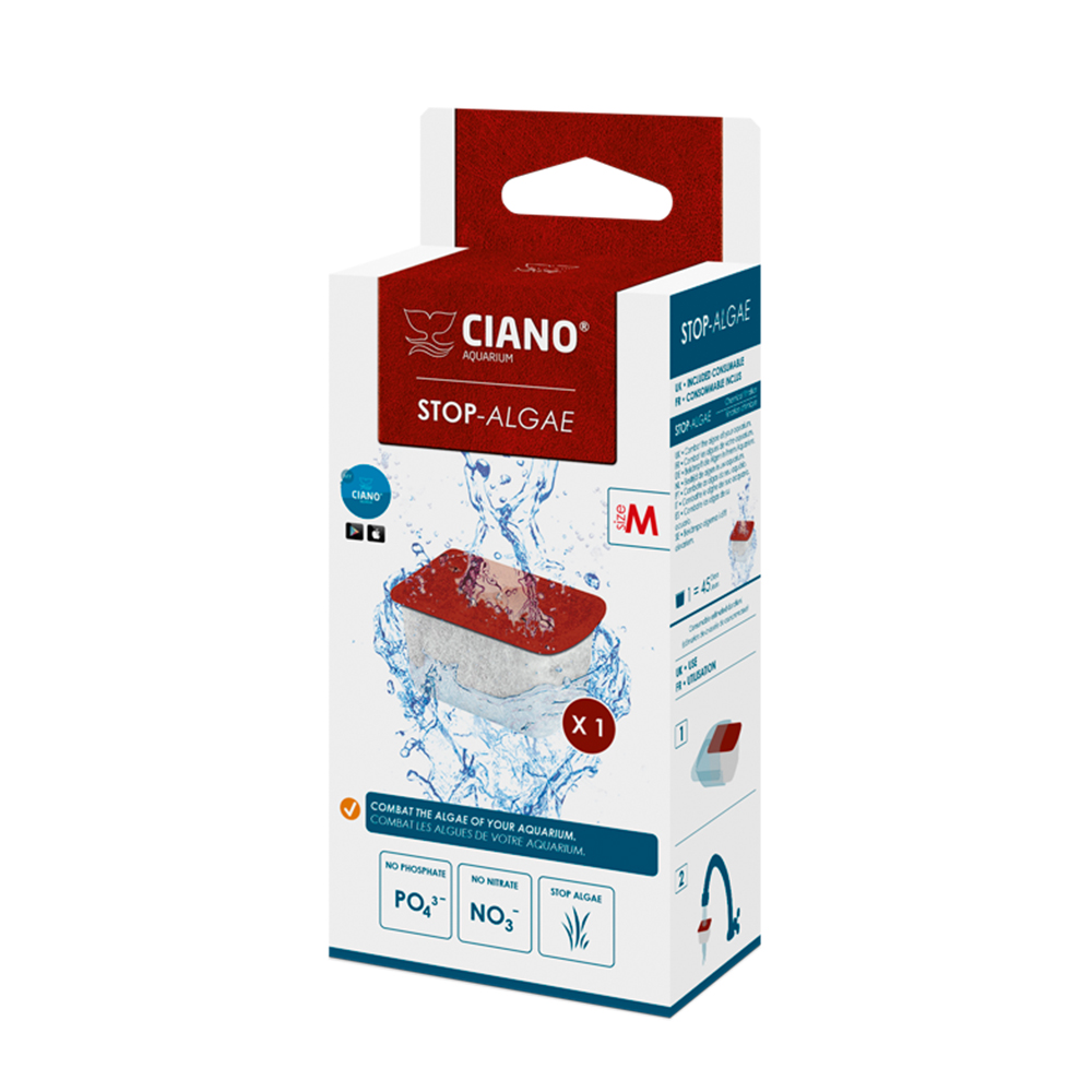 Ciano Stop Algae M Filtraggio Chimico Antialghe per Filtri CF80 CFSTONE80 CFBIO150 CFBIO250