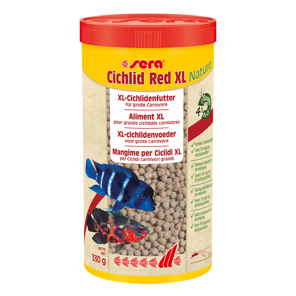 Sera Cichlid Red XL Nature per grandi ciclidi Carnivori 1000ml 330g