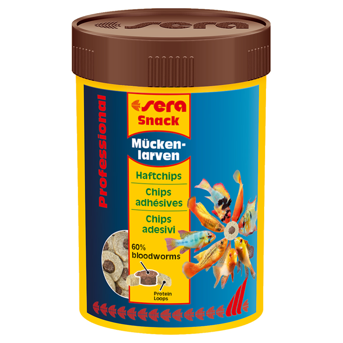 Sera Snack Larve di Zanzara Chips adesivi 100ml 36gr