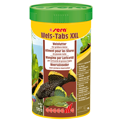Sera Wels Tabs XXL pastiglie vegetali per grandi pesci vegetariani 250ml 120gr
