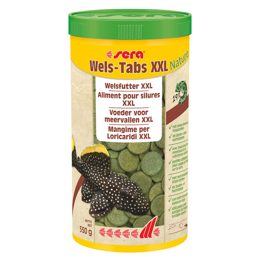 Sera Wels Tabs XXL Nature Mangime per Loricaridi 1000ml 550gr
