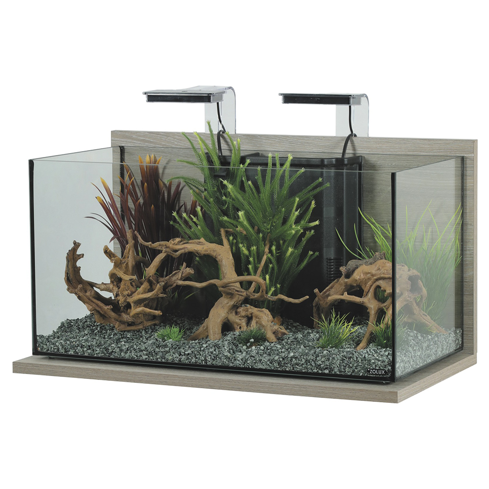 Zolux Acquario Idro 60 Zebrano Grigio 63x35x41,5cm 60 litri