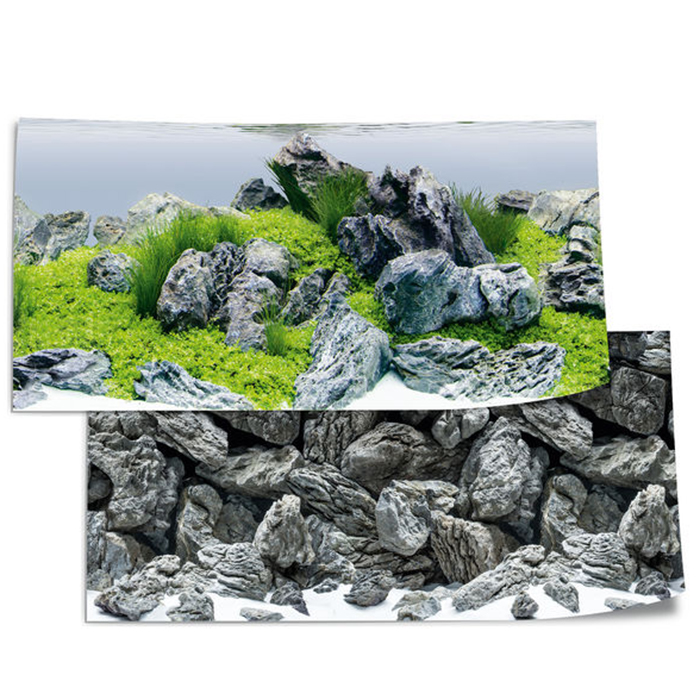 Juwel Sfondo Poster 4 esterno double face L Aquascaping piante/rocce 80x50cm e 100x50cm