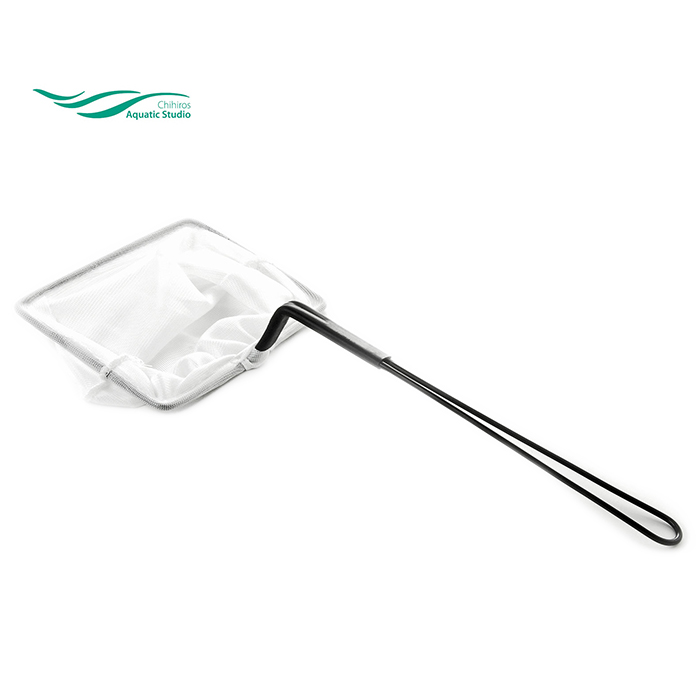 Chihiros Fishing Net Short Retino a maglia bianca fine con piega 10cm lunghezza totale 35cm