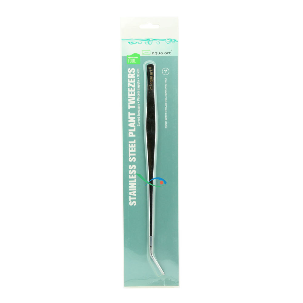 Aqua Art Pinza in acciaio punta curva 33cm