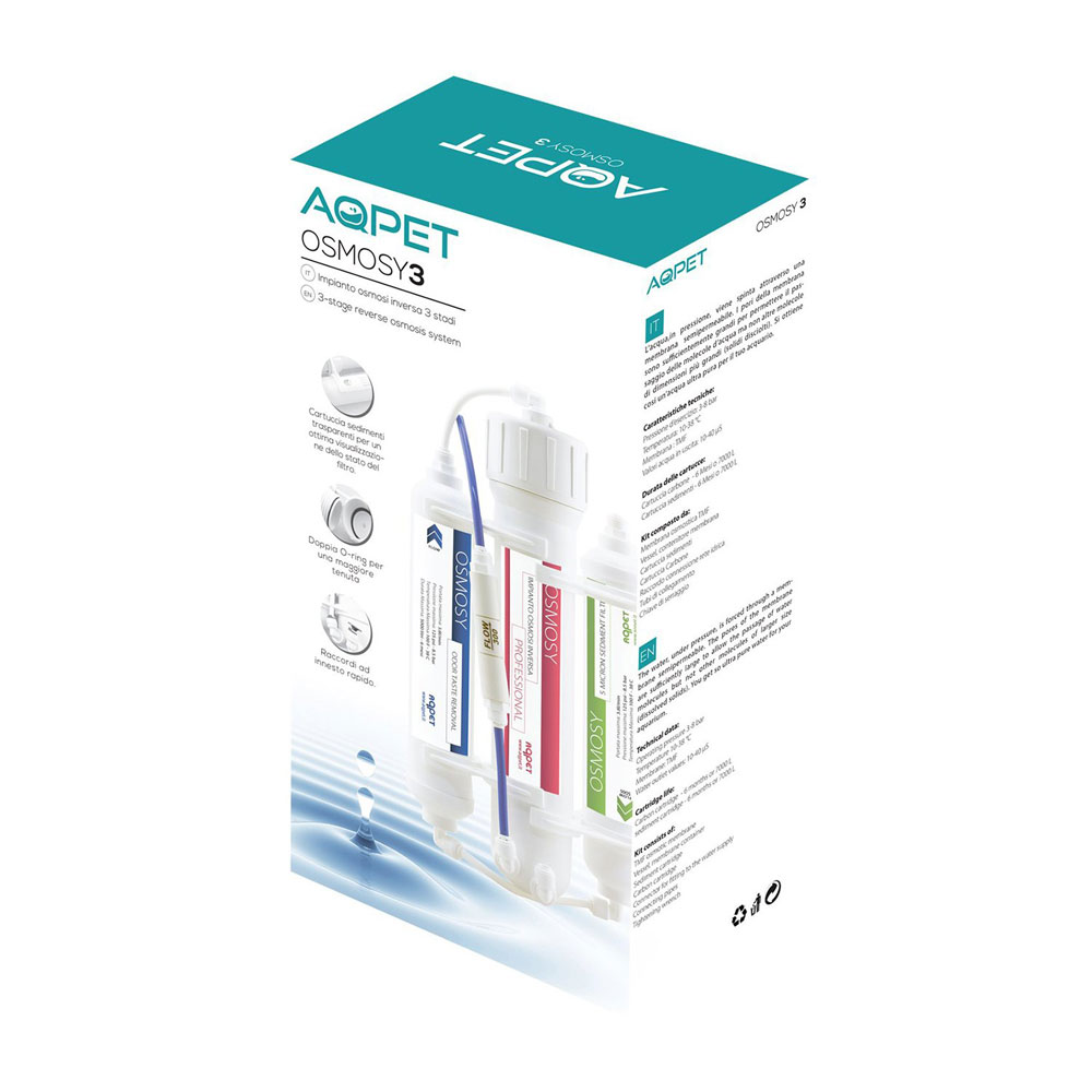 Aqpet Osmosys 3 Impianto Osmosi in linea 3 Stadi 190 l/giorno