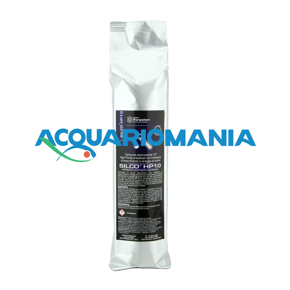 Forwater Silco HP10 Cartuccia Deionizzante High Purity Antisilicati a viraggio di colore