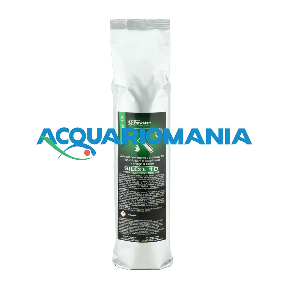 Forwater Silco10 Cartuccia Deionizzante Antisilicati a viraggio di colore