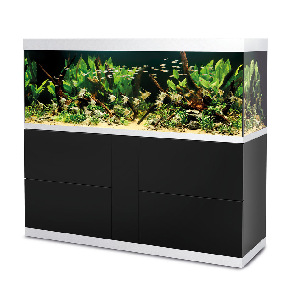 Oase HighLine Optiwhite 600 Acquario e Supporto Nero 580 litri