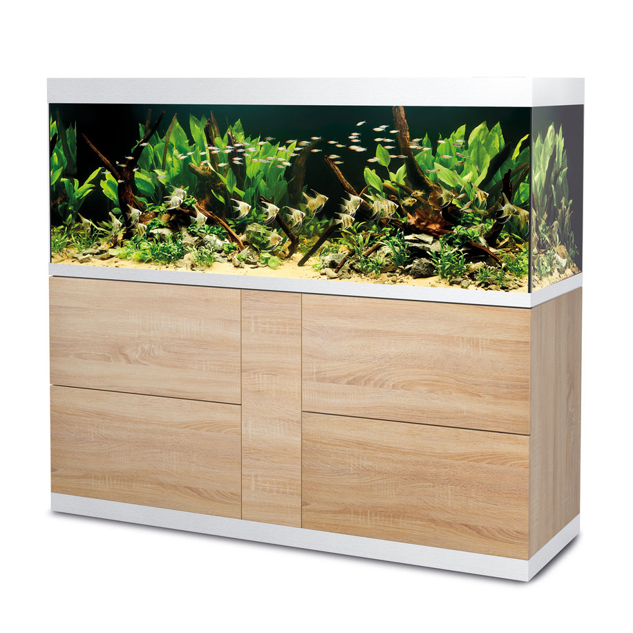 Oase HighLine Optiwhite 600 Acquario e Supporto Quercia 580 litri