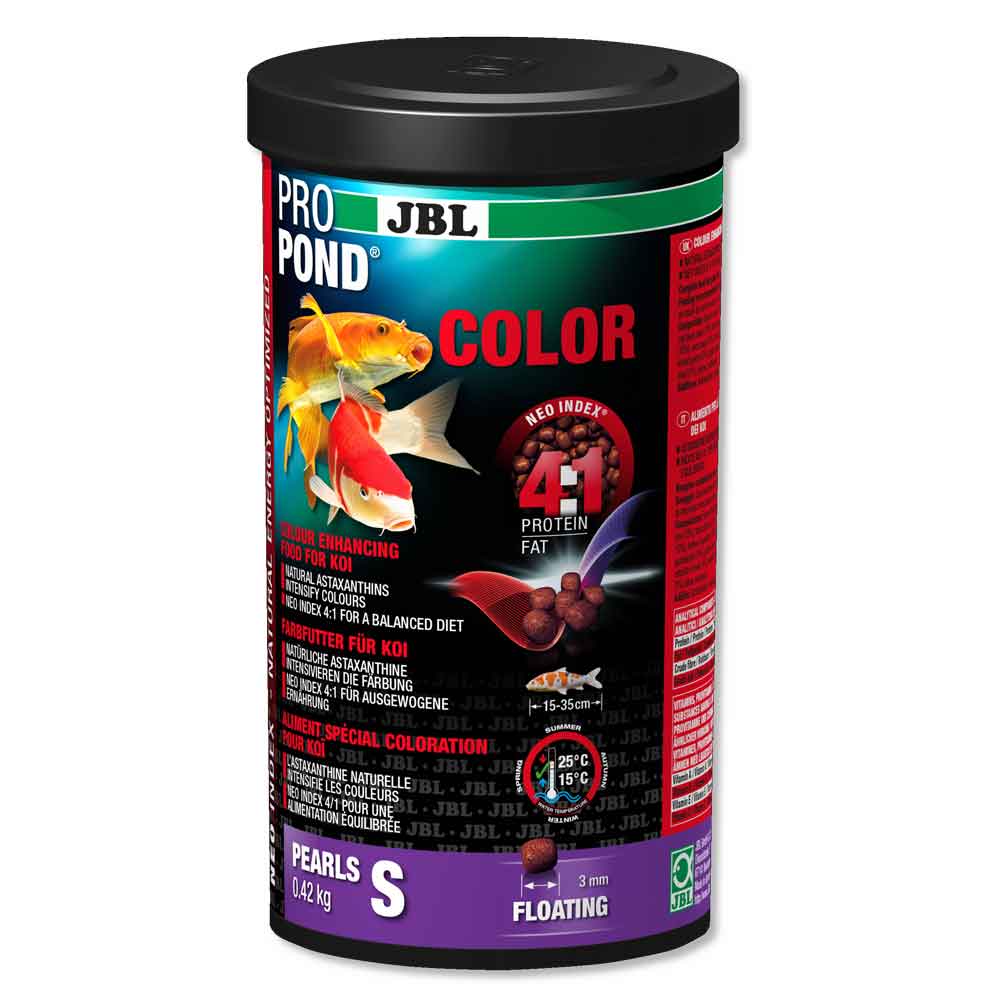 Jbl ProPond Color Pearls S Mangime Colorazione per Laghetto 1000ml 420g