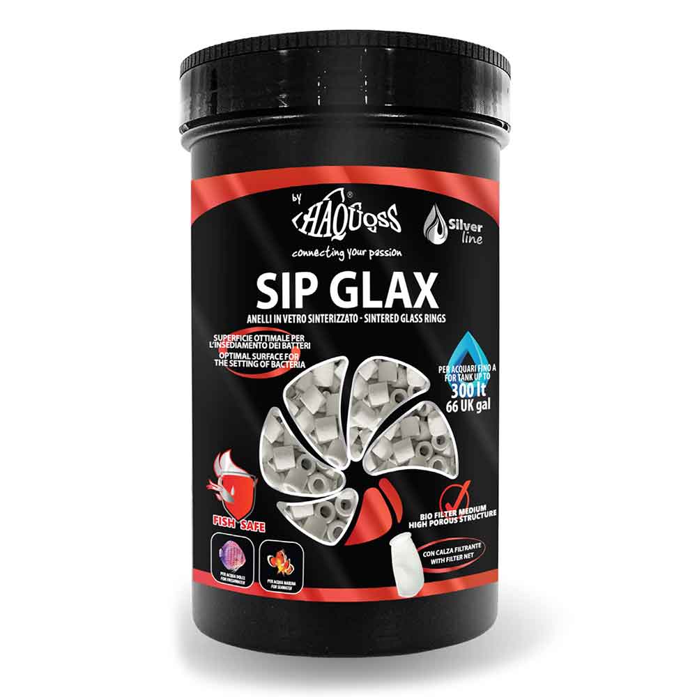 Haquoss Sip Glax Anelli in Vetro Sinterizzato Filtraggio Biologico 1000ml 700gr