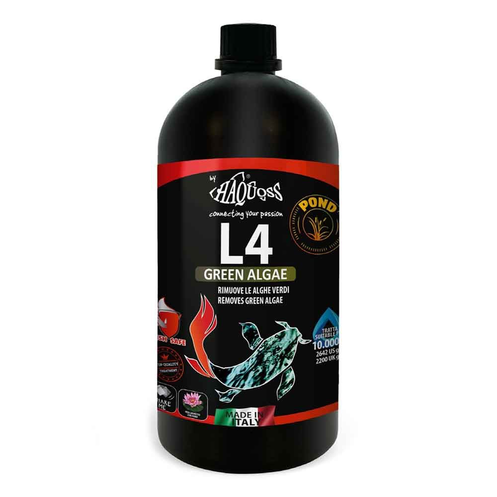 Haquoss L4 Pond Green Algae Antialghe Laghetto 1000ml per 10000Lt