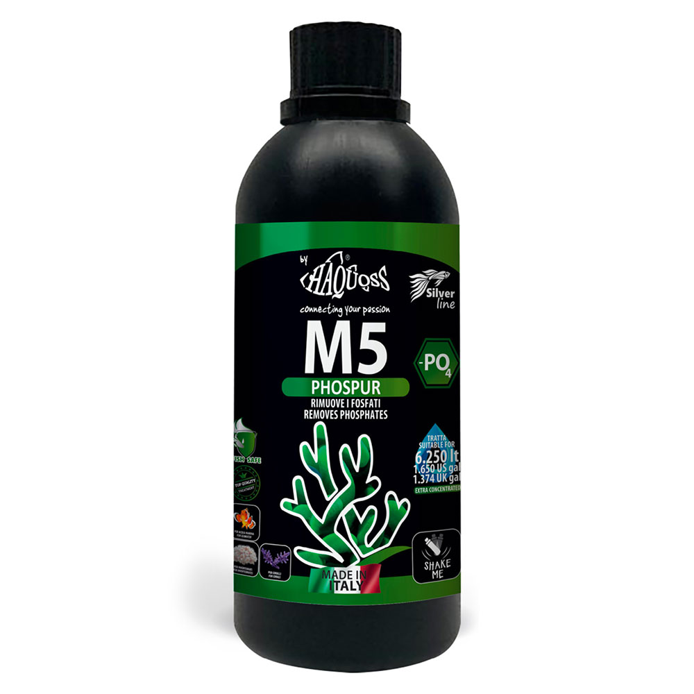 Haquoss M5 Phospur Rimuove i Fosfati nel marino 250ml per 6250 Litri