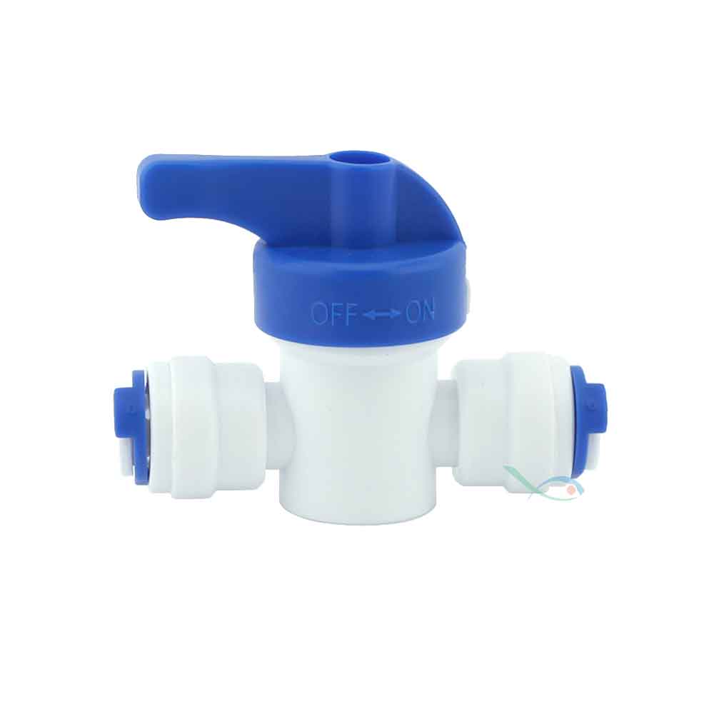 Aquili Valvola a sfera rubinetto intermedio attacchi rapidi tubo 1/4&quot; osmosi
