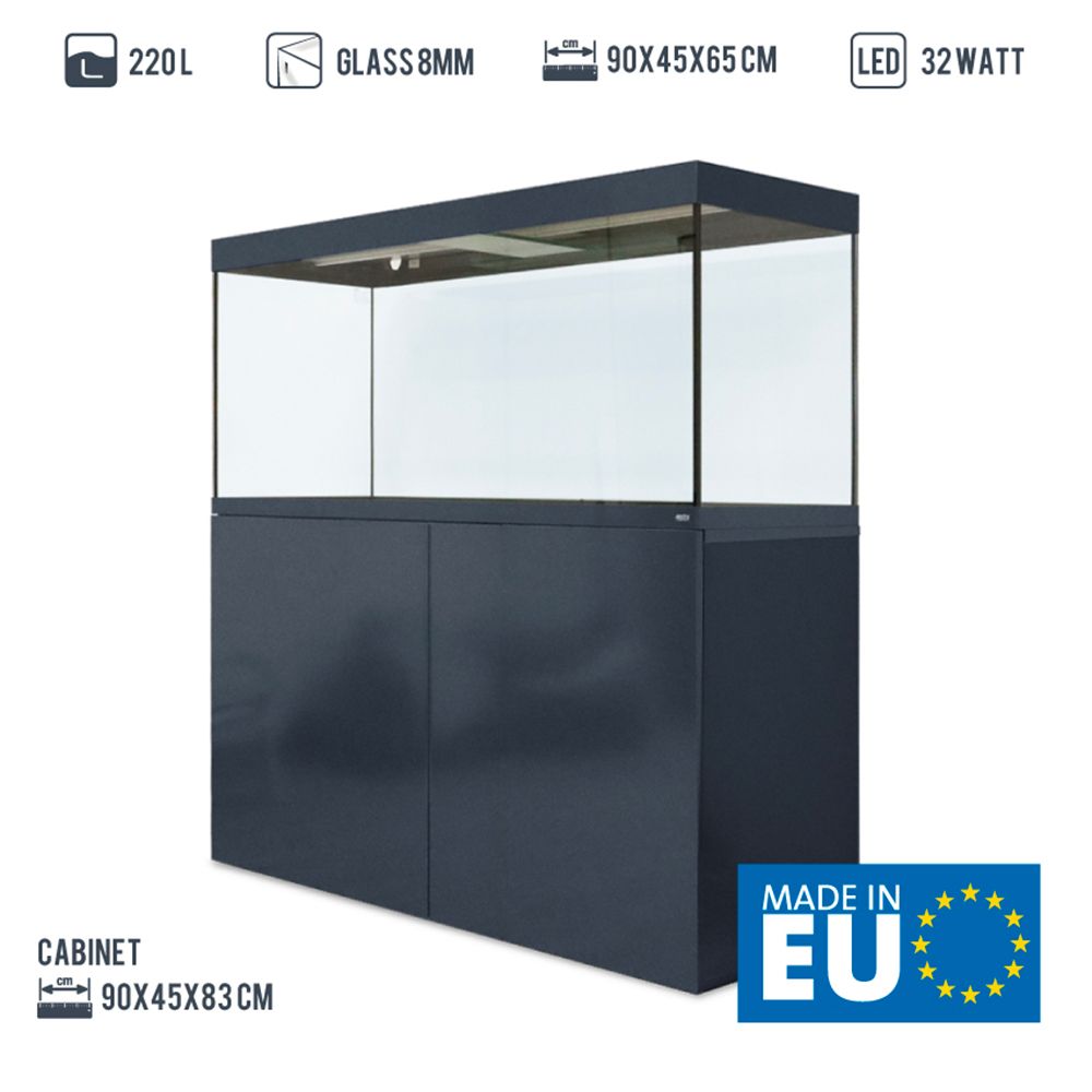 Amtra Acquario Alux Grey Combi con Mobile e Filtraggio 220L 90x45x148h cm