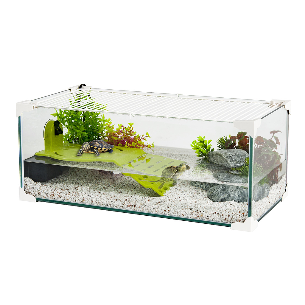 Zolux Karapas Aqua 60 Pro Bianca Tartarughiera 25 Litri 60,5x30,5x25,5h cm