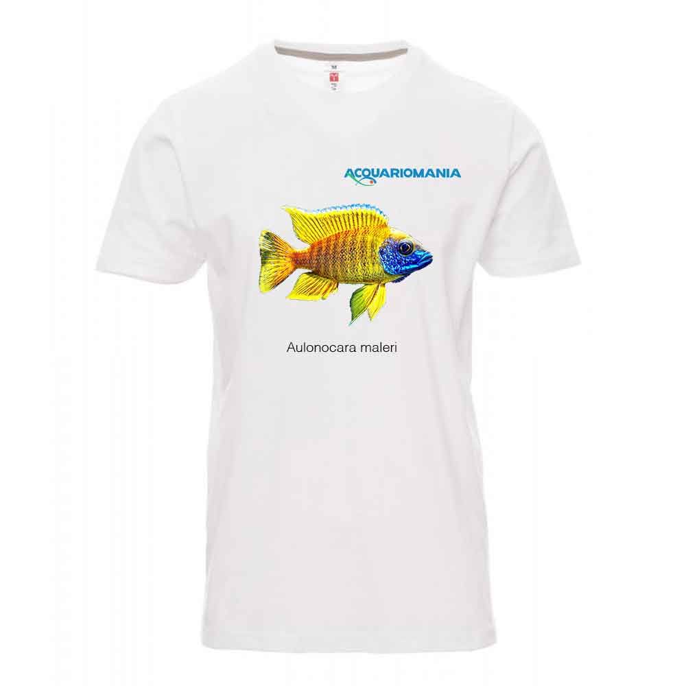 T-Shirt Uomo Aulonocara maleri Bianca Taglia L Cotone 100%