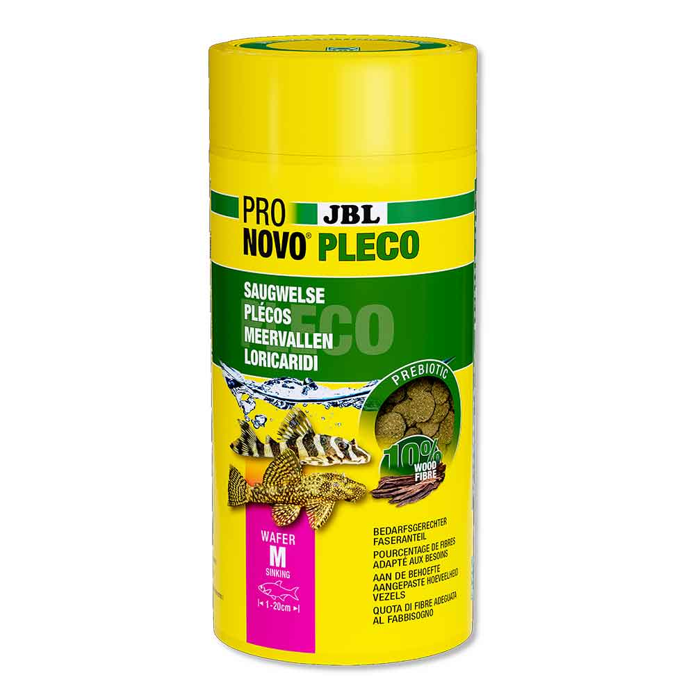 Jbl ProNovo Pleco Wafer M con Fibre di legno e Prebiotici 1000ml 530gr