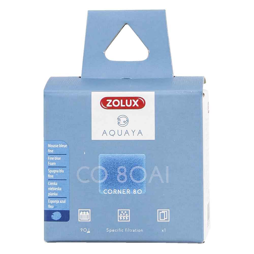 Zolux Aquaya Corner 80 Spugna Blu Fine
