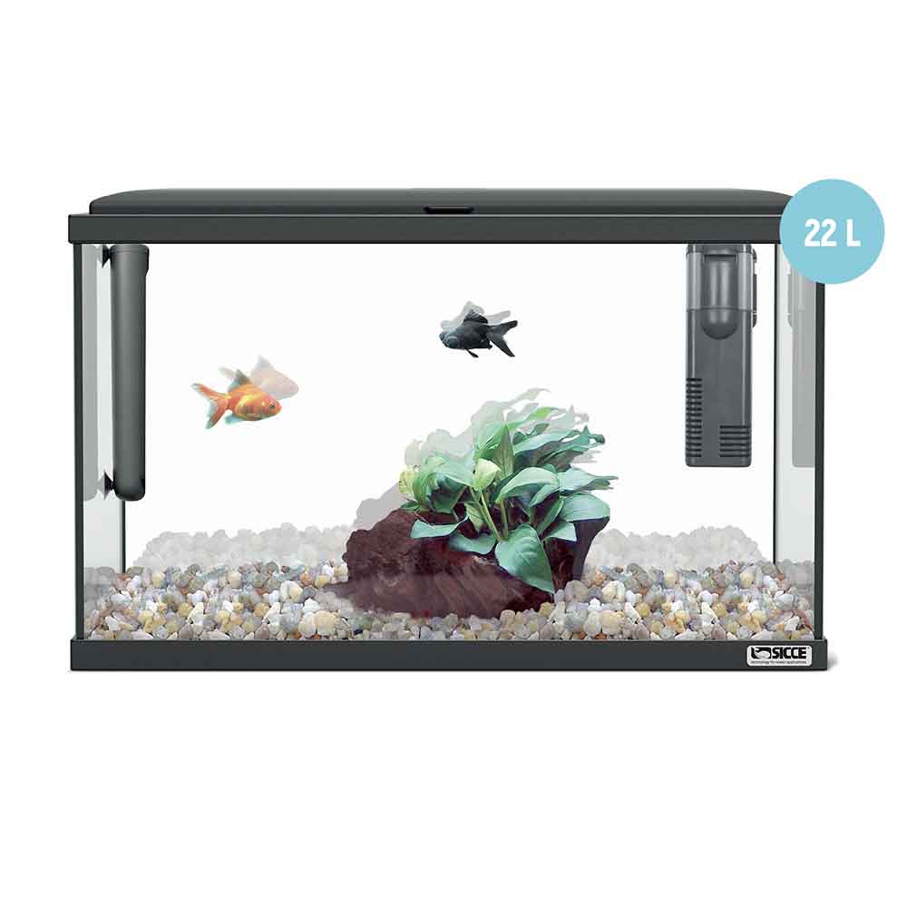 Sicce Acquario Moby Dick 40 New Nero 22 Litri 40,5x20,5x26,5 cm
