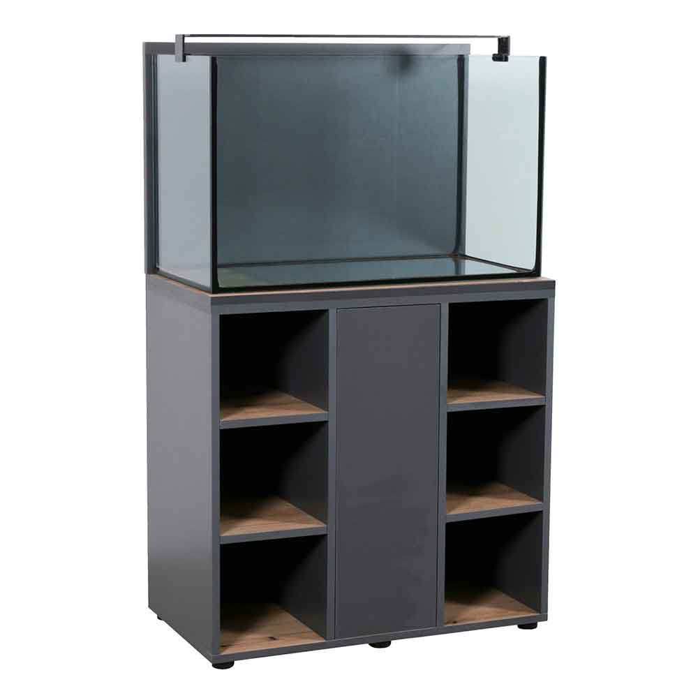Zolux Acquario Aqua IdroMax Grigio 200 Completo con Supporto 110,3x45x137h cm