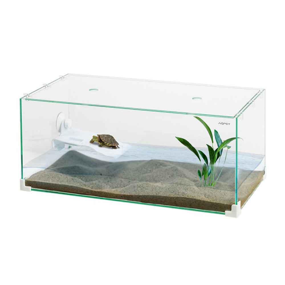 Aqpet Tortuga 40 Tartarughiera in vetro con isolotto 40X24X17h cm