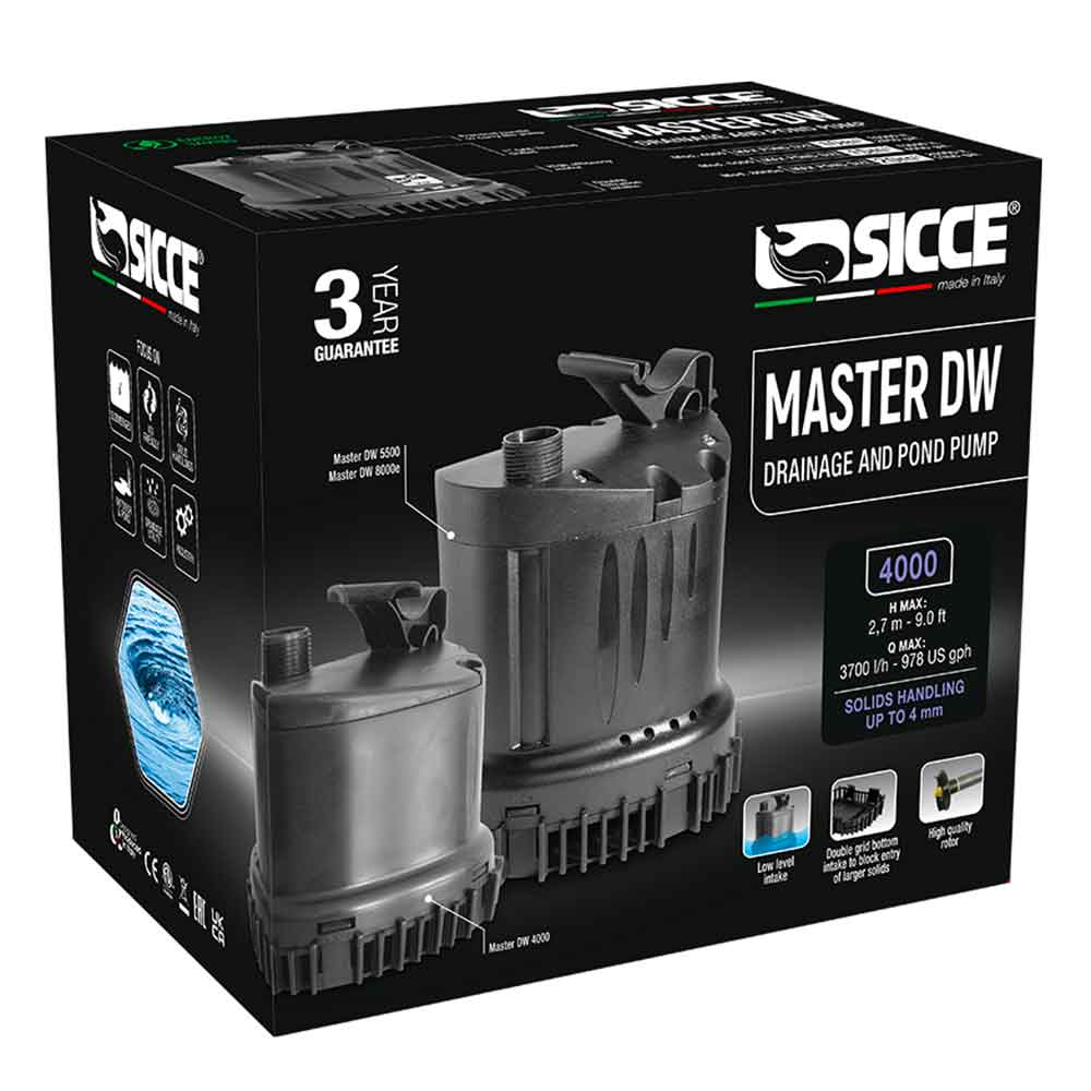 Sicce Master DW 4000 Pompa Laghetto e drenaggio 3700l/h