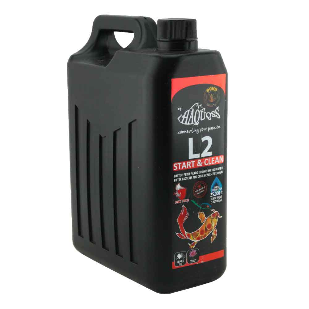Haquoss L2 Pond Start &amp; Clean Batteri laghetto 2,5Lt per 25000Lt