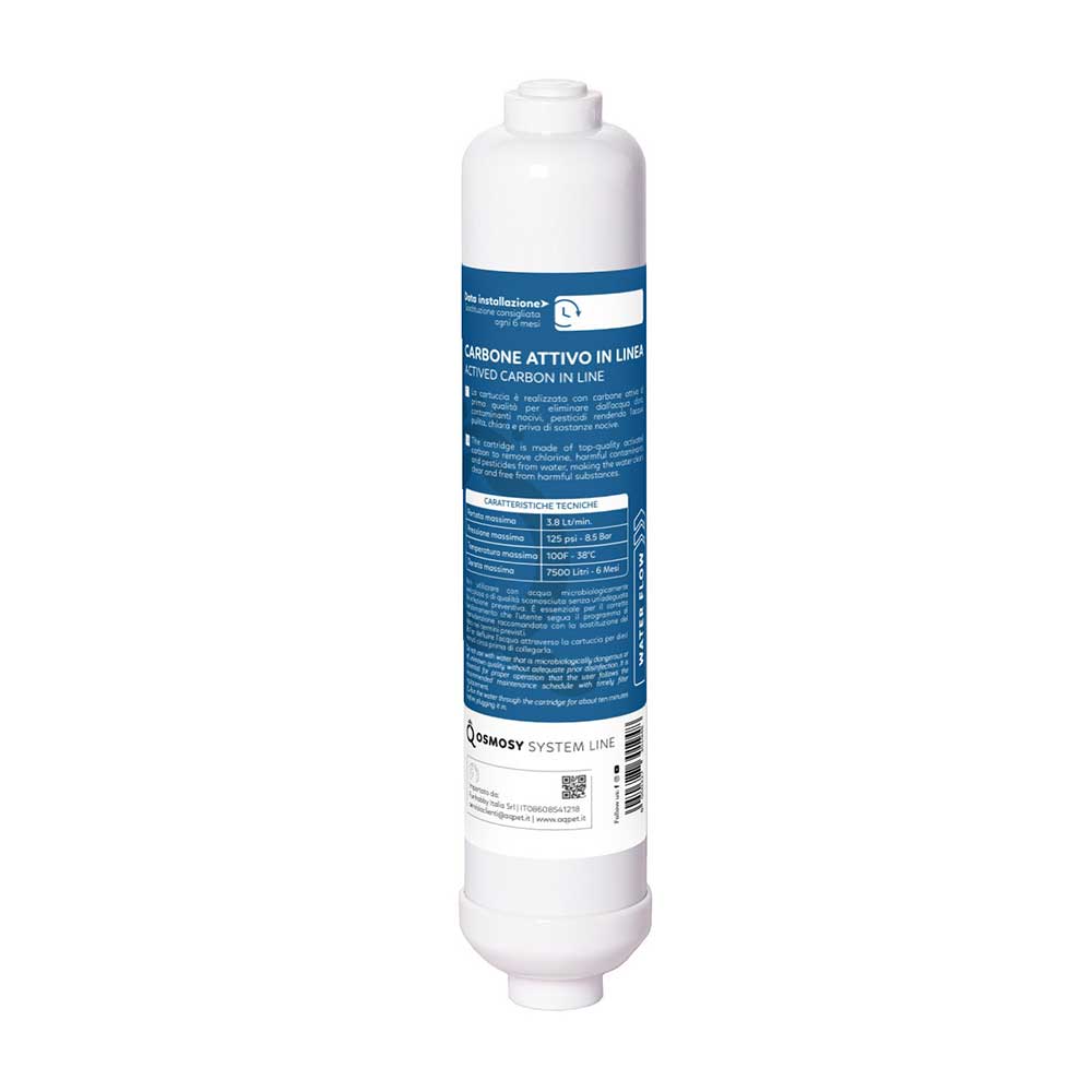 Aqpet ricambio cartuccia carbone impianto in linea
