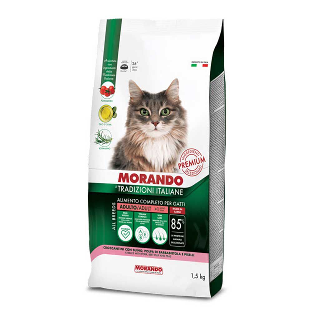 Morando Premium Adulto Croccantini per Gatto con Suino Polpa di Barbabietola e Piselli 1,5Kg