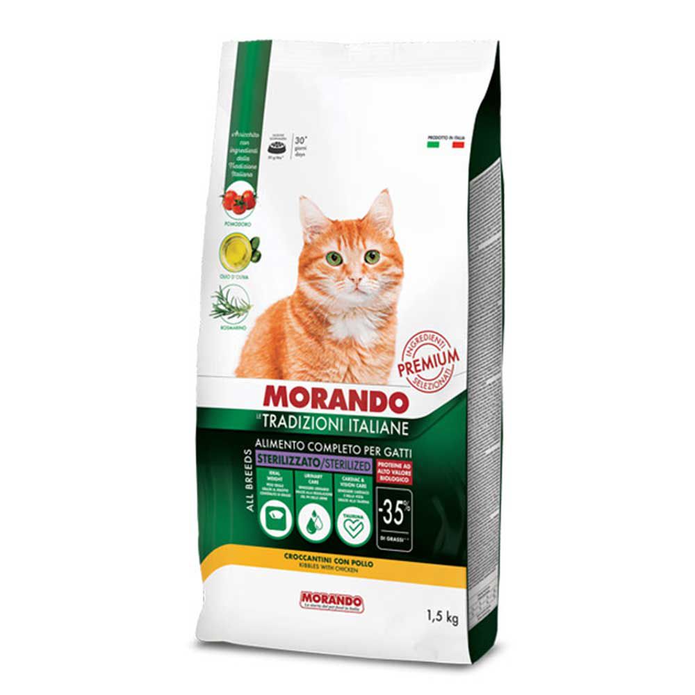 Morando Premium Sterilizzato Croccantini per Gatto con Pollo 1,5Kg