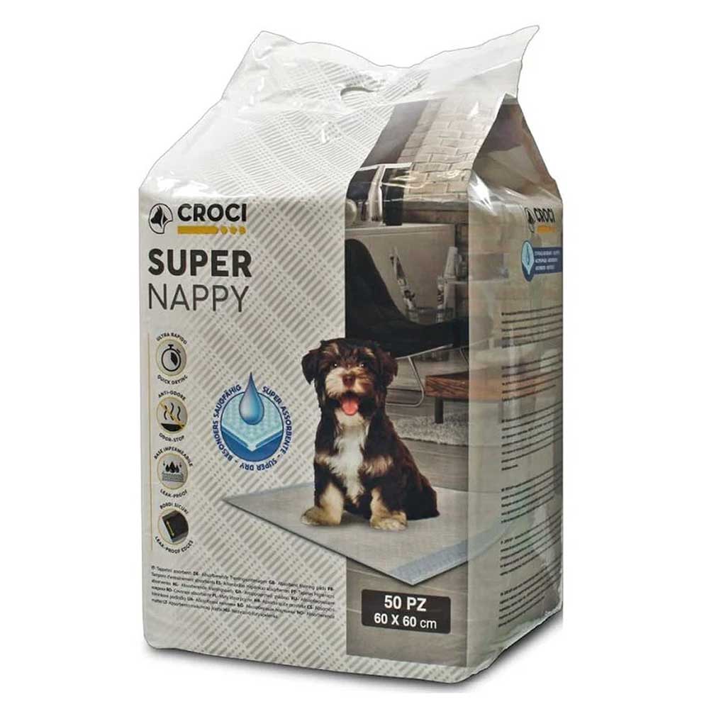 Croci Super Nappy Tappetini Igienici Assorbenti 60x60cm 50pz