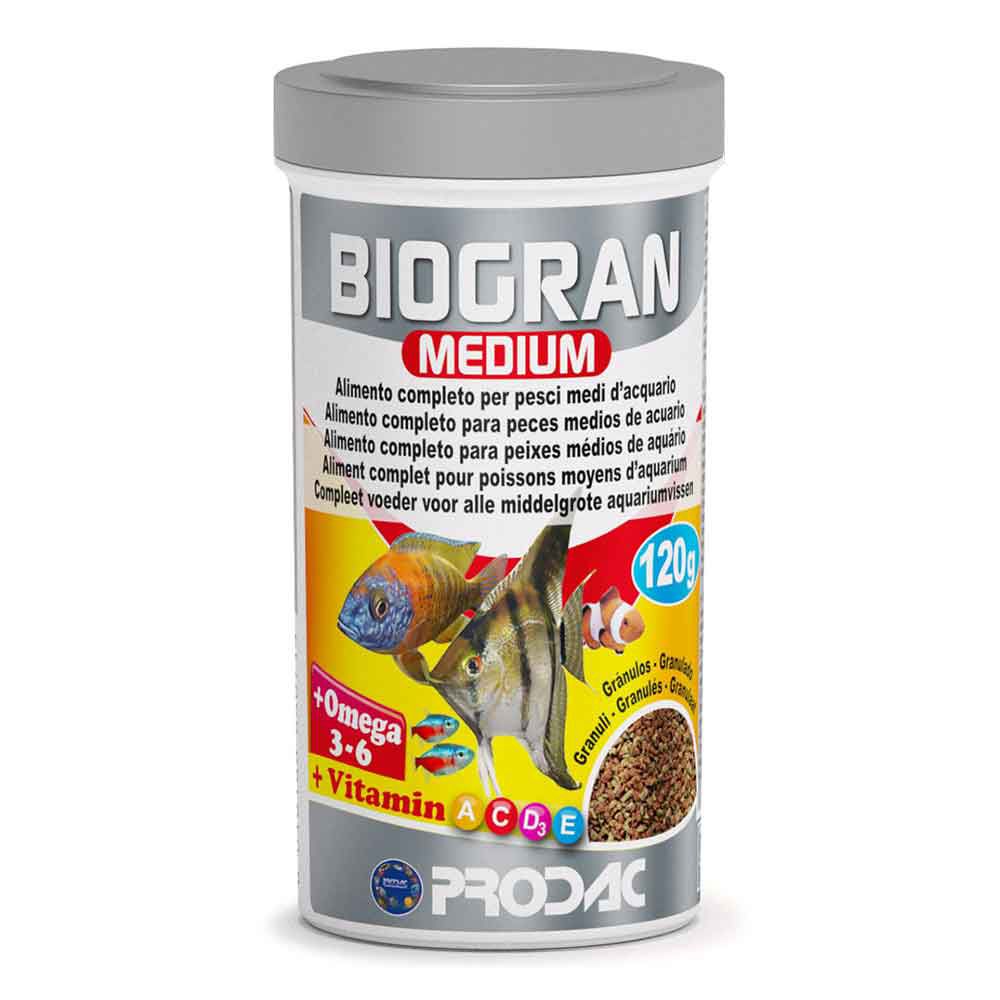 Prodac Biogran Medium Mangime granulare per pesci taglia media 250ml 120gr