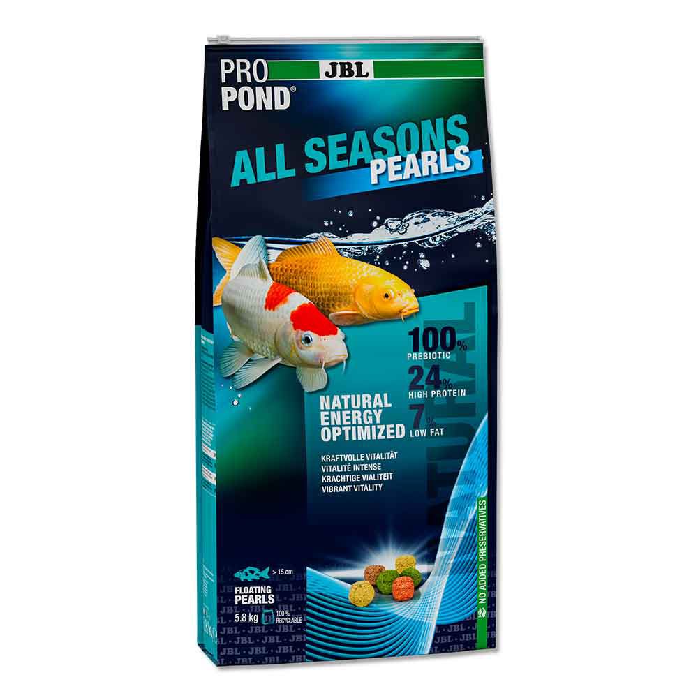 Jbl Pro Pond All Season Pearls Mangime granulare quattro stagioni per koi e altri pesci da laghetto 6L 1,1Kg New 2025