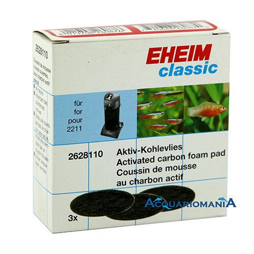 Eheim 2628110 Spugna carbone attivo per Classic 150 3pz