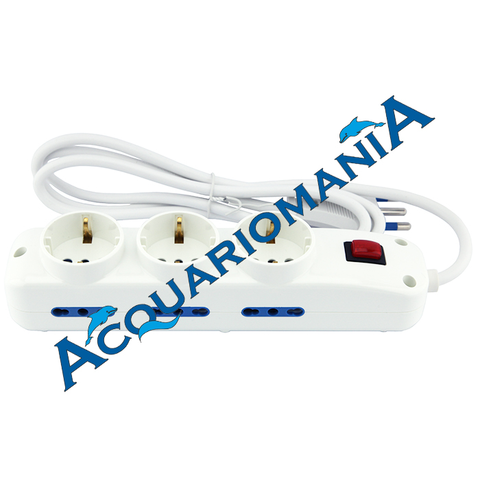 Ciabatta Multipresa 3+3 Bipasso +3 Schuko+ con interruttore luminoso