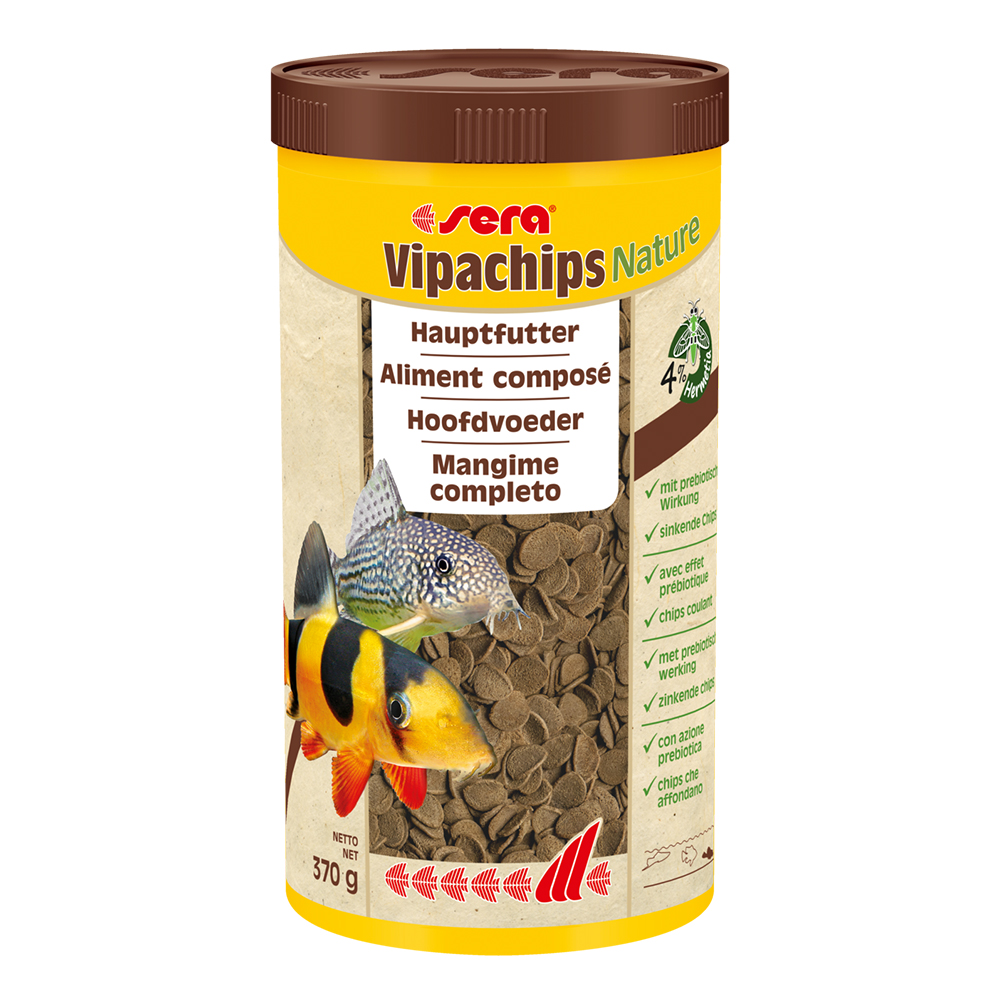 Sera Vipachips Nature per tutti i pesci da fondo 1000ml 370g