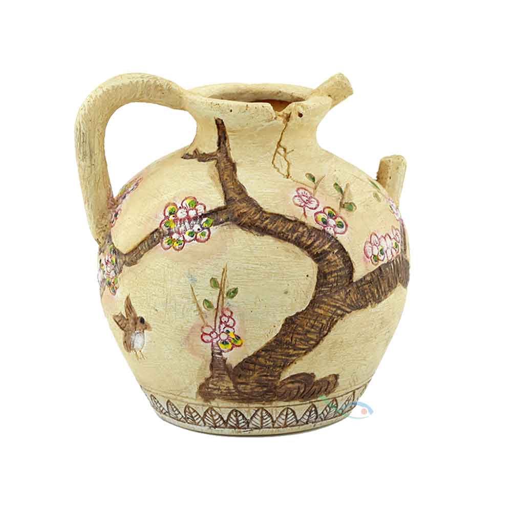 Amtra Anfora con fiori Rosa S 10.5x10x11h cm