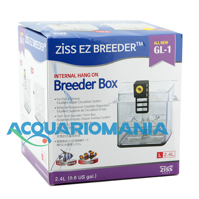 Ziss GL-1 Sala Parto Vaschetta isolamento Premium per pesci e avanotti Versione B con attacco a ventose L 2.4 litri
