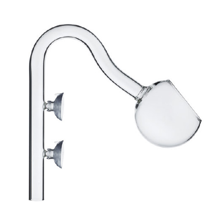 Chihiros Poppy Type OutFlow Glass Tubo mandata in vetro M per Filtri esterni 178mm con tubi da 12/16mm